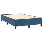 vidaXL Cadre de lit sans matelas bleu foncé 120x200 cm velours
