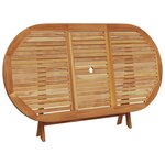 vidaXL Ensemble à manger de jardin 7Pièces beige polypropylène et bois