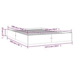 vidaXL Cadre de lit sans matelas blanc bois massif 135x190 cm