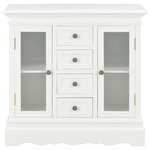 vidaXL Buffet blanc 70x28x70 cm bois de pin massif