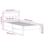 vidaXL Cadre de lit sans matelas 90x190 cm bois de pin massif