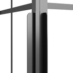 vidaXL Cabine de douche ESG dépoli 80x80x180 cm Noir