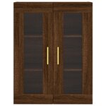 vidaXL Buffet haut Chêne marron 69 5x34x180 cm Bois d'ingénierie