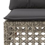 vidaXL Salon de jardin 9 Pièces avec coussins gris résine tressée