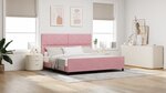 Cadre de lit vidaXL Rose 200x200 cm Velours