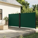vidaXL Auvent latéral rétractable vert foncé 180x600 cm