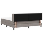Lit à ressorts vidaXL avec matelas taupe 180x200 cm en tissu