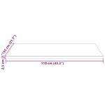 vidaXL Dessus de table 110x55x2 5 cm bois de pin massif rectangulaire