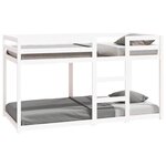 vidaXL Lit superposé sans matelas blanc 90x190 cm bois de pin massif