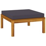 vidaXL Salon de jardin 3 Pièces avec coussin Bois d'acacia solide