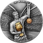 Pièce de monnaie en Argent 5 Dollars g 62.2 (2 oz) Millésime 2023 Robert Lewandowski WINNER