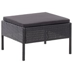 Salon de jardin meuble d'extérieur ensemble de mobilier 3 pièces avec coussins résine tressée noir 02_0016007