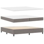 Lit Box Spring vidaXL avec Matelas en Taupe  200x200 cm  Tissu