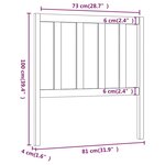 vidaXL Tête de lit Blanc 81x4x100 cm Bois massif de pin