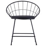 vidaXL Chaises à manger similicuir lot de 6 noir acier