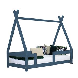 Lit cabane enfant NAKANA 90 x 190 bleu marine