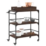 vidaXL Chariot de cuisine chêne marron 81 5x41x92 5 cm bois ingénierie