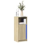 vidaXL Buffet avec LED chêne sonoma 42 5x34x100 cm bois d'ingénierie