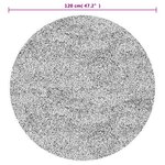 vidaXL Tapis lavable noir et doré Ø 120 cm antidérapant