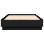 vidaXL Cadre de lit sans matelas avec lumières LED noir 100x200 cm