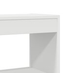 vidaXL Bibliothèque blanche Bois d'ingénierie 100 x 30 x 198 cm Étagère