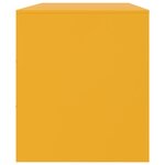 vidaXL Meuble TV jaune moutarde 99x39x44 cm acier