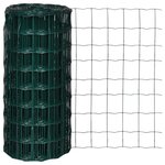 vidaXL Clôture euro Acier 25 x 0 8 m Vert