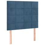 vidaXL Têtes de lit 2 Pièces Bleu foncé 90x5x78/88 cm Velours