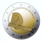 2 euros commémorative Slovénie 2024 - Bibliothèque nationale.