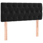 vidaXL Sommier à lattes de lit avec matelas noir 120x190 cm velours
