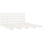 vidaXL Cadre de lit sans matelas blanc 200x200 cm bois massif de pin