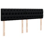 vidaXL Sommier à lattes de lit avec matelas Noir 180x200 cm Tissu