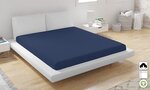 Drap housse en coton bio 140 x 200 cm - Bleu