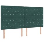 Cadre de lit vidaXL en vert foncé  180x200 cm  velours