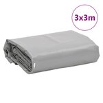 vidaXL Bâche gris 3x3 m 650 g/m²
