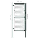 vidaXL Portillon Acier 100 x 175 cm Vert