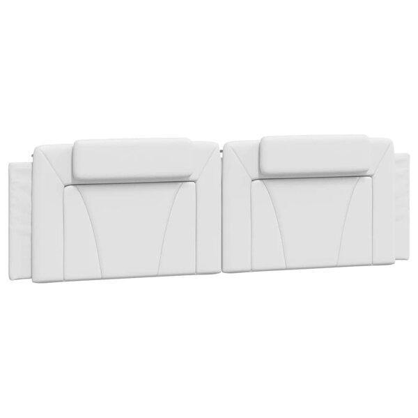 vidaXL Coussin de tête de lit blanc 180 cm similicuir
