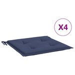 vidaXL Coussins de palette lot de 4 bleu marine 40x40x3cm tissu oxford