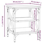 vidaXL Table d'appoint Noir 40x42x50 cm Bois d’ingénierie