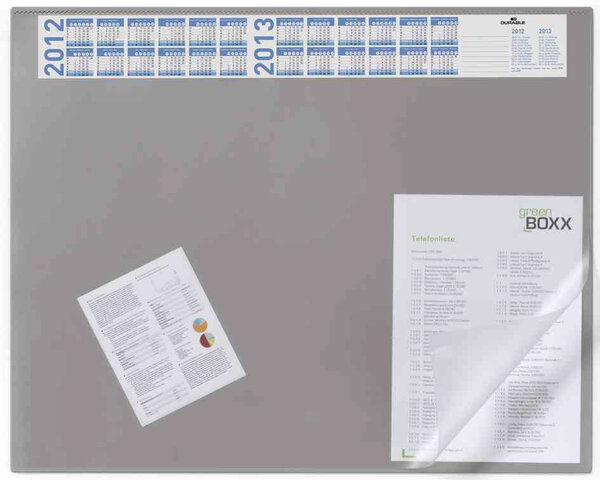 Sous-mains avec calendrier, 65 x 52 cm, Gris DURABLE