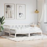 vidaXL Lit de jour et lit gigogne sans matelas 90x190 cm bois massif