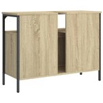 vidaXL Armoire lavabo de salle de bain chêne sonoma 80x30x60 cm