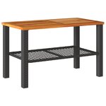vidaXL Salon de jardin 4 Pièces avec coussins Noir Résine tressée