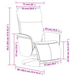 vidaXL Fauteuil inclinable de massage repose-pieds noir similicuir