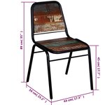 vidaXL Chaises à manger lot de 4 bois de récupération solide