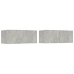 vidaXL Ensemble de meubles TV 5 Pièces Gris béton Bois d'ingénierie