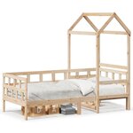 vidaXL Lit de jour avec toit 90x200 cm bois de pin massif