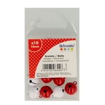 30 grelots blancs et rouges