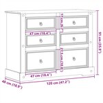 vidaXL Commode Corona 120x48x91 cm bois massif de pin