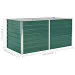 vidaXL Jardinière 160 x 80 x 77 cm Acier galvanisé Vert